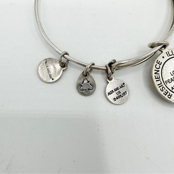 Alex and‎ Ani Lotus Peace Petals charm bracelet adjustable Bangle boho - Picture 6 of 8
